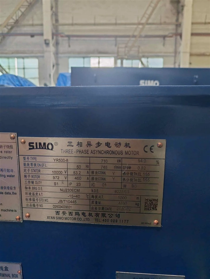 YR 500-8 Three Phase Asychronous 8 Pole AC Motor 745rpm factory