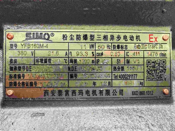 YFB160M-4 Dust Explosion-Proof Three-Phase Asynchronous Exde Motor 380V best