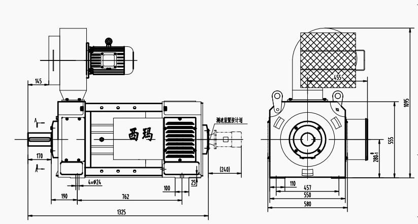 outline dimension of 55 kw dc motor outline dimension of 55 kw dc motor