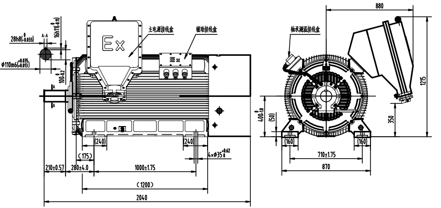 outline dimension of 180 kw electric motor outline dimension of 180 kw electric motor