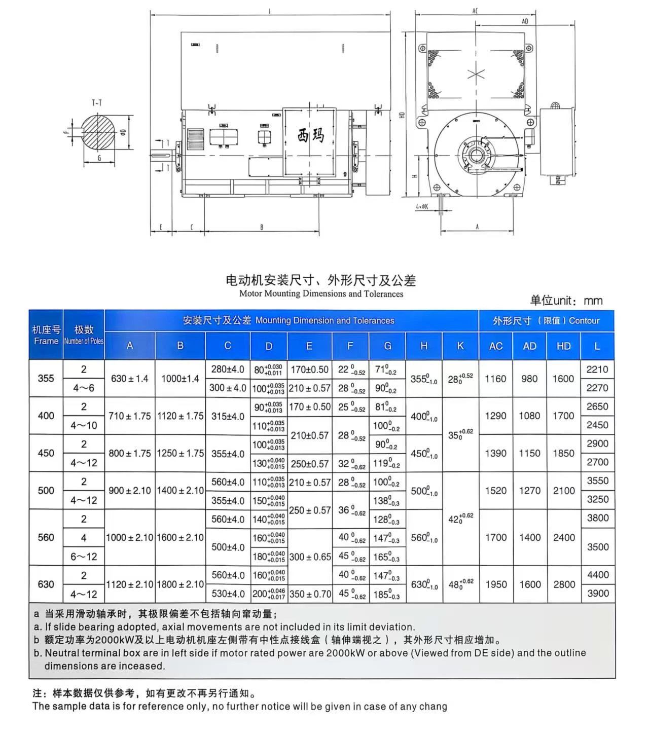 YXKK450-6-outline dimension YXKK450-6-outline dimension