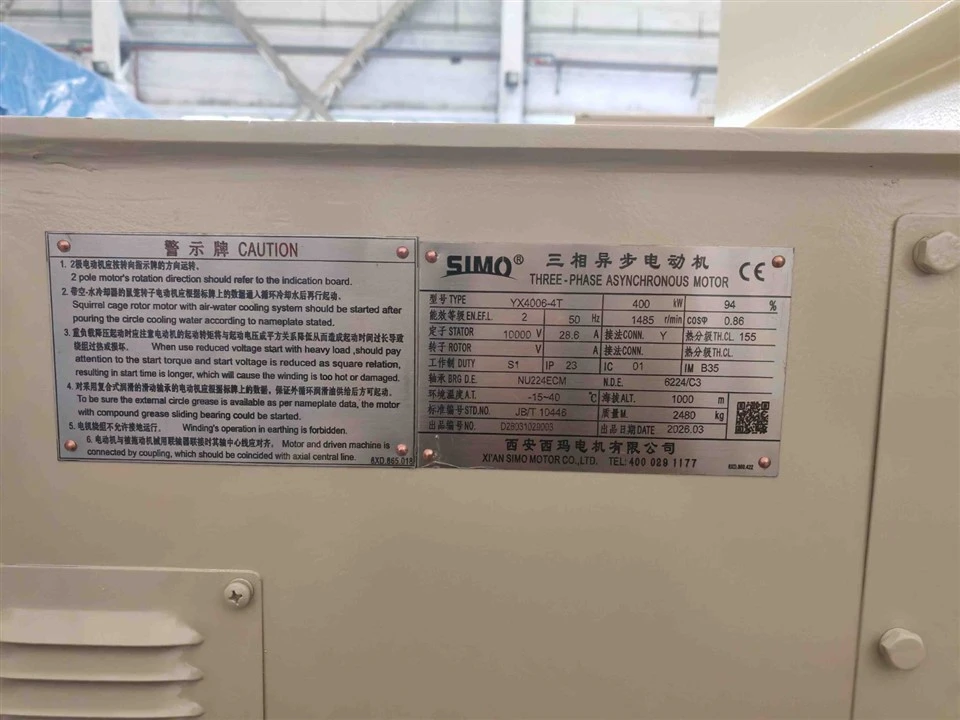 YX4006-4T1 Three-phase Asynchronous Square Cage Induction Motor 400kW factory